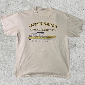 Vintage St. Thomas Captain Nautica Powerboat Expedition Crew Shirt Size …